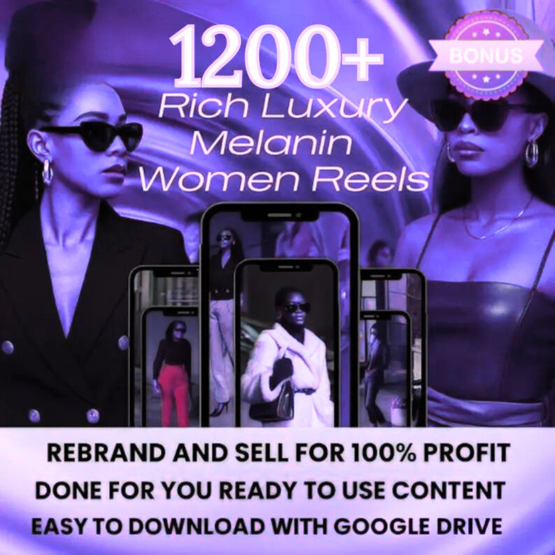 1200 Luxury Melanin Video Bundle (PLR + MRR)
