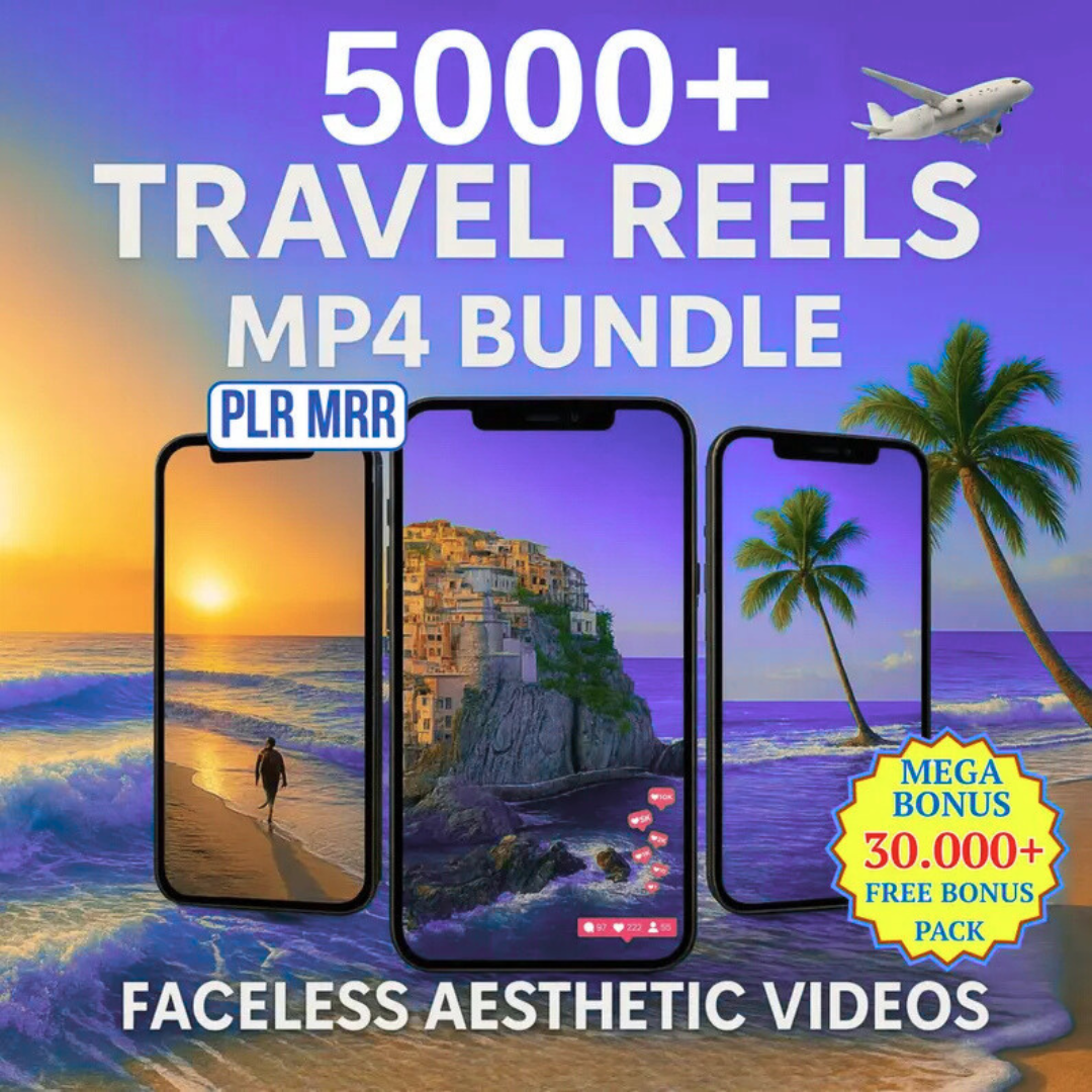 ✈️ 5000 Viral Travel Videos PLR Pack