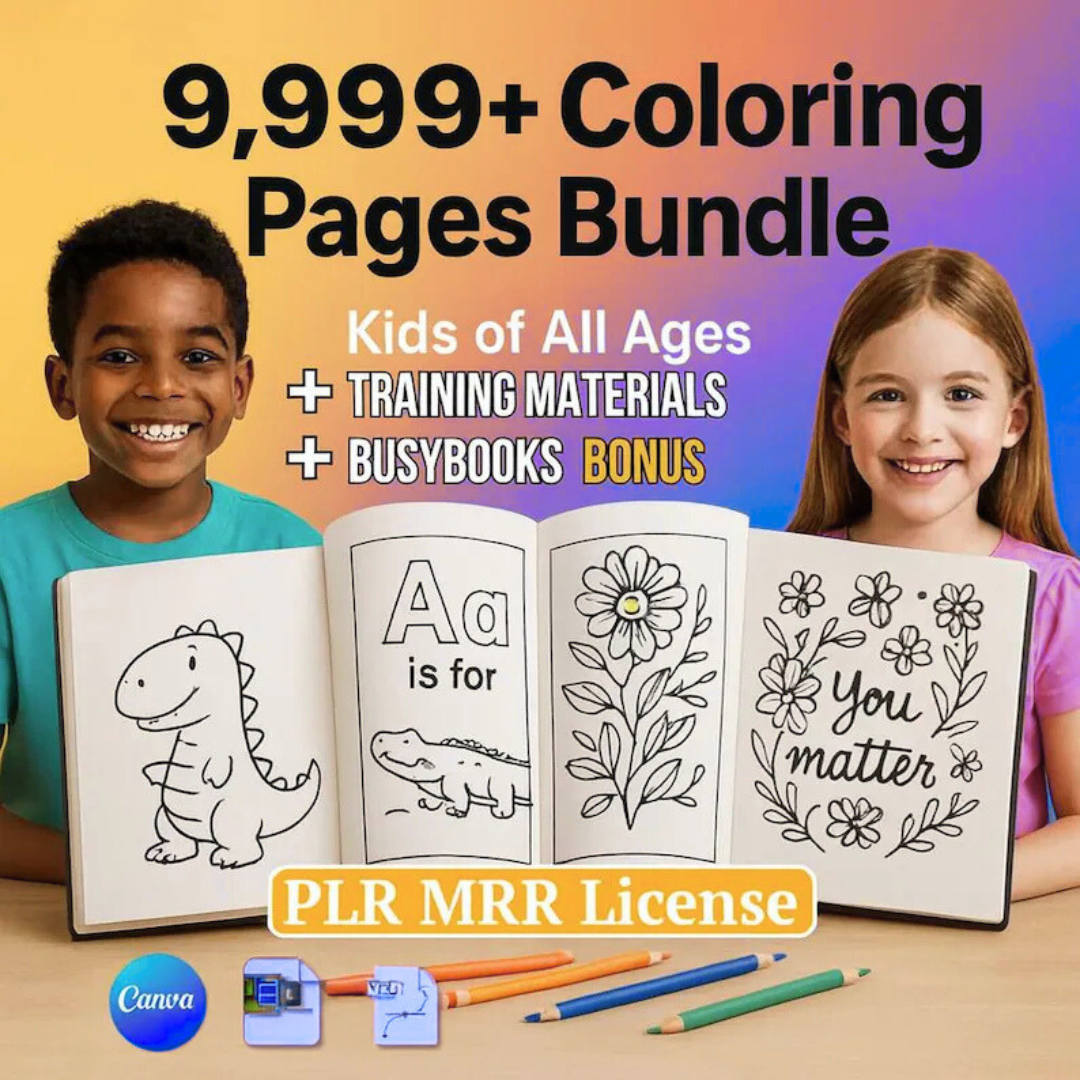 9.999 Mega Kids Coloring Pages Pack – Printable Activity Sheets