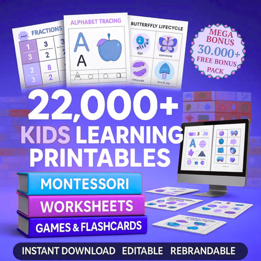 9.999 Mega Kids Coloring Pages Pack – Printable Activity Sheets