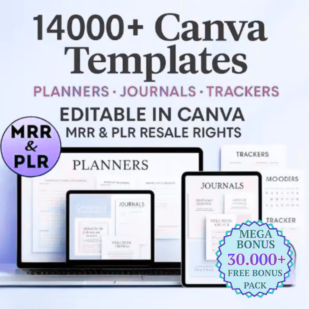Mega Canva Template Bundle – 14,000+ Planners, Journals