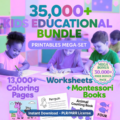 35.000 Educational Worksheets for Kids Mega Bundle