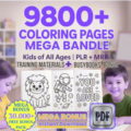 🎨 The Ultimate 9,800+ Coloring Pages Mega PLR Bundle